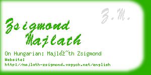 zsigmond majlath business card